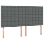 Casa si Gradina - Mobilier - Paturi si accesorii - Paturi - Pat cu storage Gri inchis 180 x 200 cm Piele artificiala - Infinity.ro
