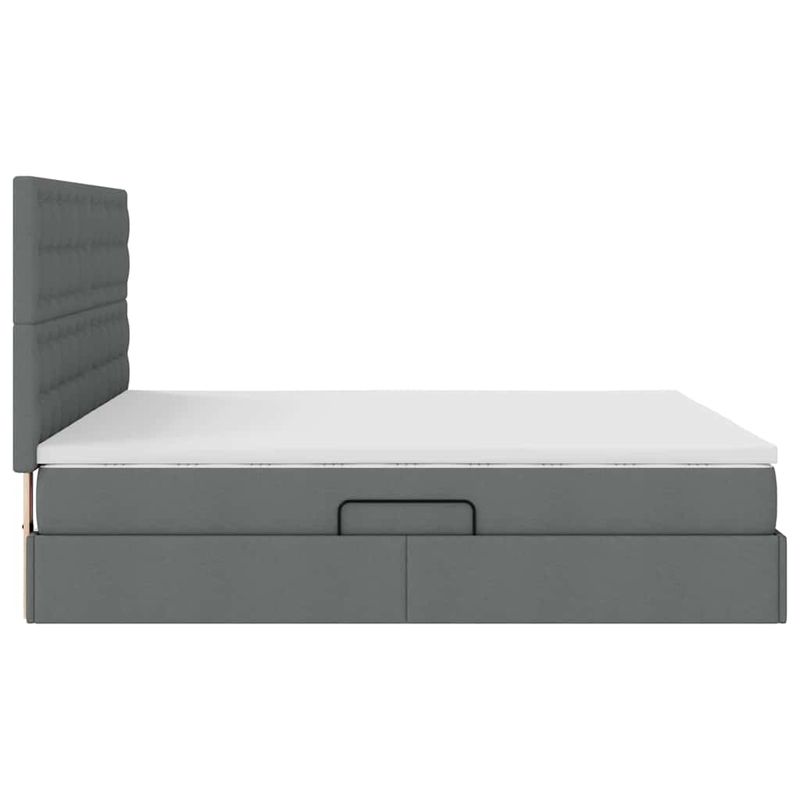 Casa si Gradina - Mobilier - Paturi si accesorii - Paturi - Pat cu storage Gri inchis 180 x 200 cm Piele artificiala - Infinity.ro