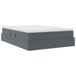 Casa si Gradina - Mobilier - Paturi si accesorii - Paturi - Pat cu saltea si spatiu de depozitare Gri inchis 140 x 200 cm - Infinity.ro