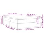 Casa si Gradina - Mobilier - Paturi si accesorii - Paturi - Pat cu saltea si spatiu de depozitare Gri inchis 140 x 200 cm - Infinity.ro