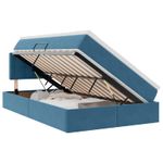 Casa si Gradina - Mobilier - Paturi si accesorii - Paturi - Pat cu storage cu saltea Albastru inchis 120 x 200 cm Catifea - Infinity.ro