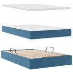 Casa si Gradina - Mobilier - Paturi si accesorii - Paturi - Pat cu storage cu saltea Albastru inchis 120 x 200 cm Catifea - Infinity.ro