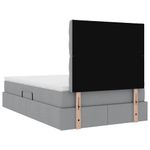 Casa si Gradina - Mobilier - Paturi si accesorii - Paturi - Pat cu storage Gri deschis 120 x 190 cm Piele artificiala - Infinity.ro