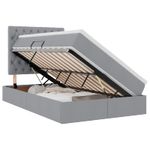 Casa si Gradina - Mobilier - Paturi si accesorii - Paturi - Pat cu storage Gri deschis 120 x 190 cm Piele artificiala - Infinity.ro