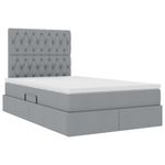 Casa si Gradina - Mobilier - Paturi si accesorii - Paturi - Pat cu storage Gri deschis 120 x 190 cm Piele artificiala - Infinity.ro