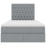 Casa si Gradina - Mobilier - Paturi si accesorii - Paturi - Pat cu storage Gri deschis 120 x 190 cm Piele artificiala - Infinity.ro