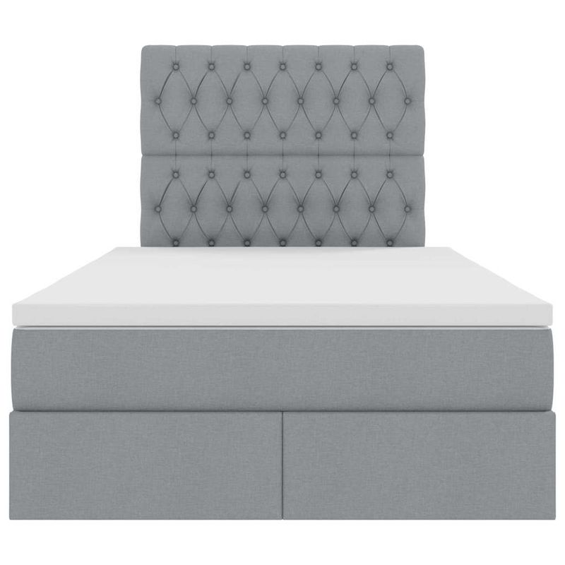 Casa si Gradina - Mobilier - Paturi si accesorii - Paturi - Pat cu storage Gri deschis 120 x 190 cm Piele artificiala - Infinity.ro