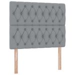 Casa si Gradina - Mobilier - Paturi si accesorii - Paturi - Pat cu storage Gri deschis 120 x 190 cm Piele artificiala - Infinity.ro