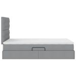 Casa si Gradina - Mobilier - Paturi si accesorii - Paturi - Pat cu storage Gri deschis 120 x 190 cm Piele artificiala - Infinity.ro