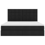 Casa si Gradina - Mobilier - Paturi si accesorii - Paturi - Pat cu storage cu saltea Negru 180 x 200 cm Piele artificiala - Infinity.ro