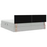 Casa si Gradina - Mobilier - Paturi si accesorii - Paturi - Pat cu storage cu saltea Gri deschis 200 x 200 cm Catifea - Infinity.ro
