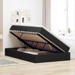 Casa si Gradina - Mobilier - Paturi si accesorii - Paturi - Pat cu saltea si spatiu de depozitare Negru 120 x 190 cm - Infinity.ro