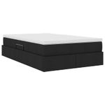 Casa si Gradina - Mobilier - Paturi si accesorii - Paturi - Pat cu saltea si spatiu de depozitare Negru 120 x 190 cm - Infinity.ro
