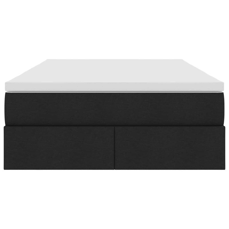 Casa si Gradina - Mobilier - Paturi si accesorii - Paturi - Pat cu saltea si spatiu de depozitare Negru 120 x 190 cm - Infinity.ro