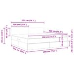 Casa si Gradina - Mobilier - Paturi si accesorii - Paturi - Pat cu storage cu saltea Gri deschis 200 x 200 cm Catifea - Infinity.ro