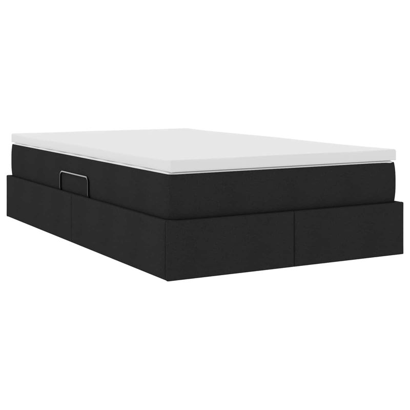 Casa si Gradina - Mobilier - Paturi si accesorii - Paturi - Pat cu saltea si spatiu de depozitare Negru 120 x 190 cm - Infinity.ro