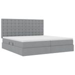 Casa si Gradina - Mobilier - Paturi si accesorii - Paturi - Pat cu storage Gri deschis 200 x 200 cm Piele artificiala - Infinity.ro