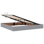 Casa si Gradina - Mobilier - Paturi si accesorii - Paturi - Pat cu storage Gri deschis 200 x 200 cm Piele artificiala - Infinity.ro