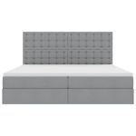 Casa si Gradina - Mobilier - Paturi si accesorii - Paturi - Pat cu storage Gri deschis 200 x 200 cm Piele artificiala - Infinity.ro