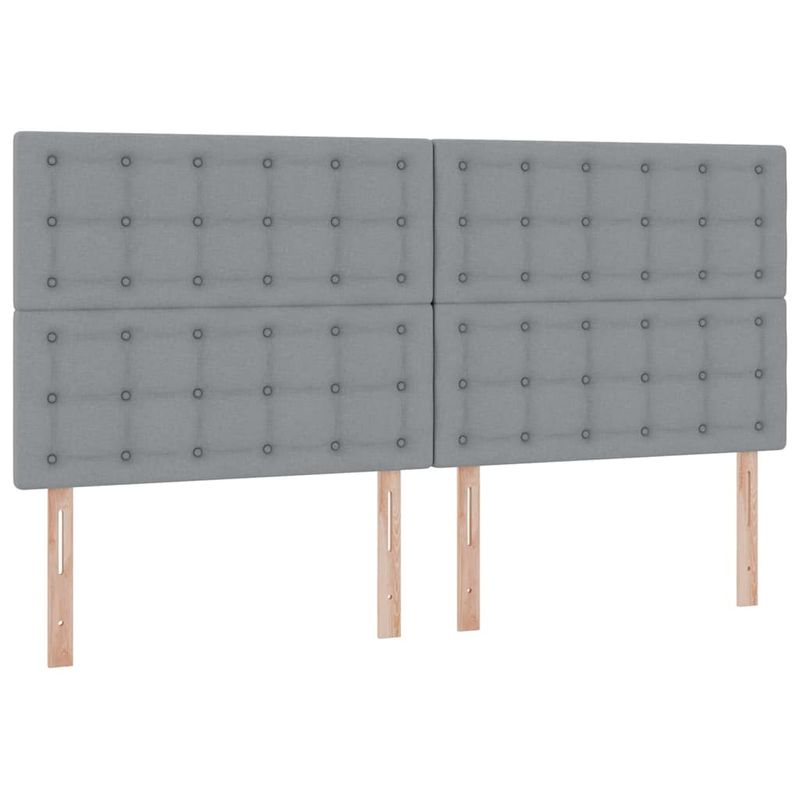 Casa si Gradina - Mobilier - Paturi si accesorii - Paturi - Pat cu storage Gri deschis 200 x 200 cm Piele artificiala - Infinity.ro