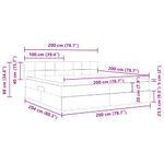 Casa si Gradina - Mobilier - Paturi si accesorii - Paturi - Pat cu saltea si spatiu de depozitare Gri inchis 200 x 200 cm - Infinity.ro