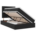 Casa si Gradina - Mobilier - Paturi si accesorii - Paturi - Pat cu saltea si LED cu saltea Negru 120 x 190 cm Catifea - Infinity.ro