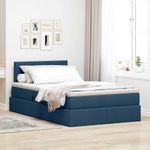 Casa si Gradina - Mobilier - Paturi si accesorii - Paturi - Pat cu saltea si spatiu de depozitare albastru 120 x 200 cm - Infinity.ro