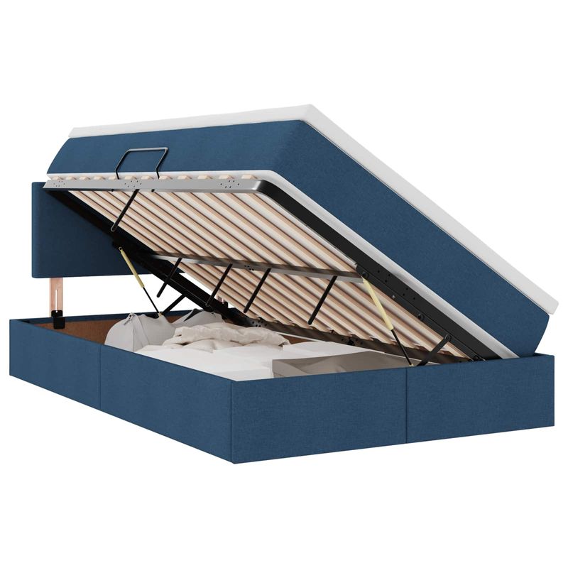 Casa si Gradina - Mobilier - Paturi si accesorii - Paturi - Pat cu saltea si spatiu de depozitare albastru 120 x 200 cm - Infinity.ro