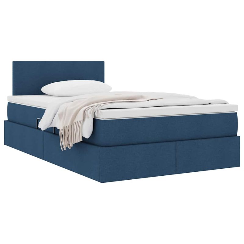 Casa si Gradina - Mobilier - Paturi si accesorii - Paturi - Pat cu saltea si spatiu de depozitare albastru 120 x 200 cm - Infinity.ro