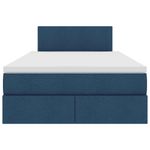 Casa si Gradina - Mobilier - Paturi si accesorii - Paturi - Pat cu saltea si spatiu de depozitare albastru 120 x 200 cm - Infinity.ro