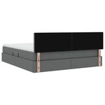 Casa si Gradina - Mobilier - Paturi si accesorii - Paturi - Pat cu saltea si spatiu de depozitare Gri inchis 160 x 200 cm - Infinity.ro