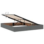 Casa si Gradina - Mobilier - Paturi si accesorii - Paturi - Pat cu saltea si spatiu de depozitare Gri inchis 160 x 200 cm - Infinity.ro