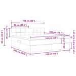 Casa si Gradina - Mobilier - Paturi si accesorii - Paturi - Pat cu saltea si spatiu de depozitare Gri inchis 160 x 200 cm - Infinity.ro