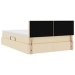 Casa si Gradina - Mobilier - Paturi si accesorii - Paturi - Pat cu saltea si spatiu de depozitare Creme 140 x 200 cm - Infinity.ro