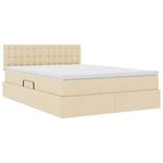 Casa si Gradina - Mobilier - Paturi si accesorii - Paturi - Pat cu saltea si spatiu de depozitare Creme 140 x 200 cm - Infinity.ro