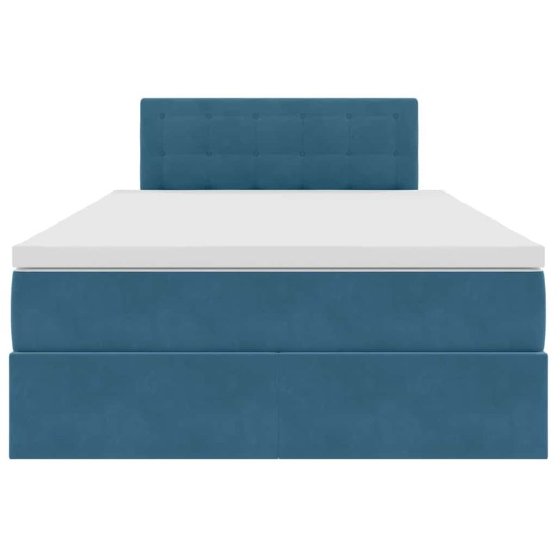 Casa si Gradina - Mobilier - Paturi si accesorii - Paturi - Pat cu storage cu saltea albastru 120 x 190 cm Catifea - Infinity.ro
