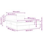 Casa si Gradina - Mobilier - Paturi si accesorii - Paturi - Pat cu storage cu saltea Albastru inchis 160 x 200 cm Catifea - Infinity.ro
