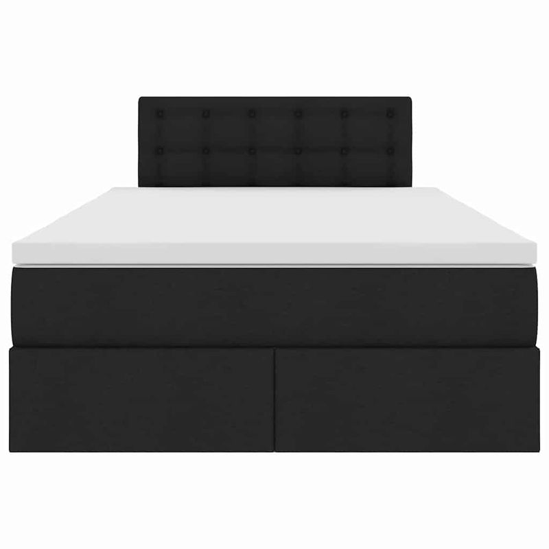 Casa si Gradina - Mobilier - Paturi si accesorii - Paturi - Pat cu saltea si spatiu de depozitare Negru 120 x 190 cm - Infinity.ro