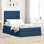 Casa si Gradina - Mobilier - Paturi si accesorii - Paturi - Pat cu storage albastru 120 x 200 cm Piele artificiala - Infinity.ro