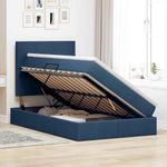 Casa si Gradina - Mobilier - Paturi si accesorii - Paturi - Pat cu storage albastru 120 x 200 cm Piele artificiala - Infinity.ro