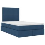 Casa si Gradina - Mobilier - Paturi si accesorii - Paturi - Pat cu storage albastru 120 x 200 cm Piele artificiala - Infinity.ro