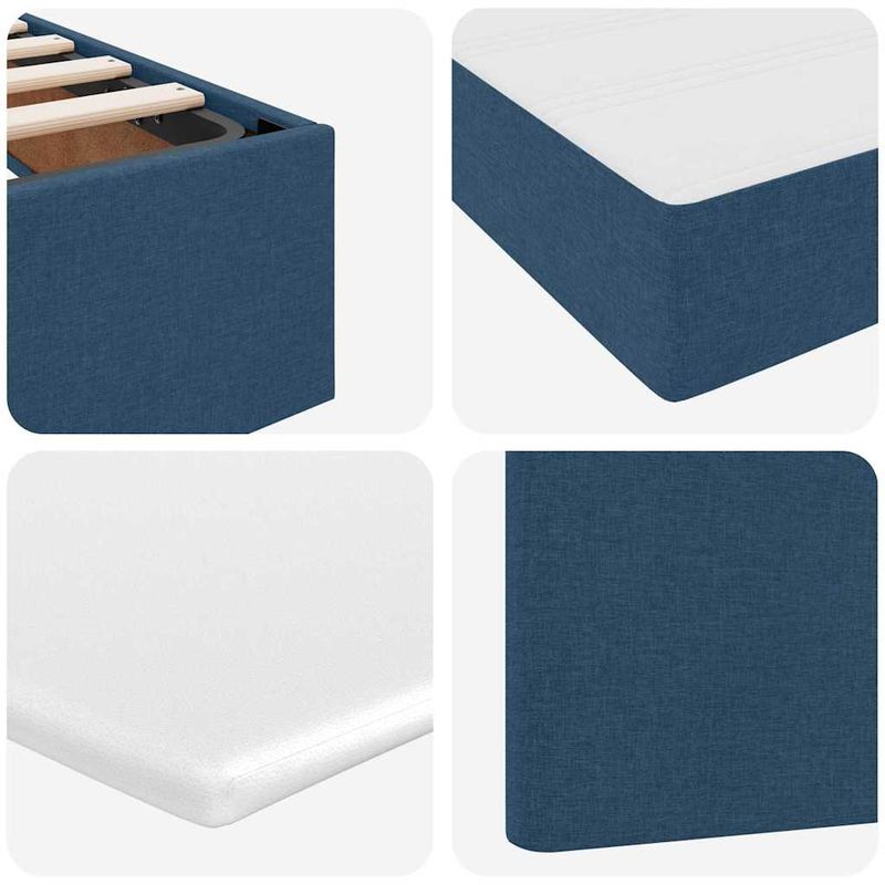 Casa si Gradina - Mobilier - Paturi si accesorii - Paturi - Pat cu storage albastru 120 x 200 cm Piele artificiala - Infinity.ro