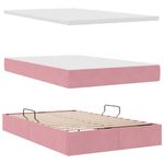 Casa si Gradina - Mobilier - Paturi si accesorii - Paturi - Pat cu storage cu saltea cu headboard Roz 120 x 200 cm Catifea - Infinity.ro