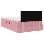 Casa si Gradina - Mobilier - Paturi si accesorii - Paturi - Pat cu storage cu saltea cu headboard Roz 120 x 200 cm Catifea - Infinity.ro