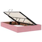 Casa si Gradina - Mobilier - Paturi si accesorii - Paturi - Pat cu storage cu saltea cu headboard Roz 120 x 200 cm Catifea - Infinity.ro