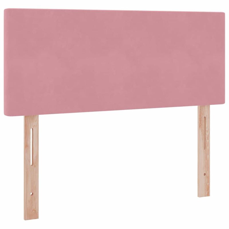Casa si Gradina - Mobilier - Paturi si accesorii - Paturi - Pat cu storage cu saltea cu headboard Roz 120 x 200 cm Catifea - Infinity.ro