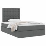 Casa si Gradina - Mobilier - Paturi si accesorii - Paturi - Pat cu storage Gri inchis 120 x 200 cm Piele artificiala - Infinity.ro
