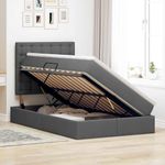 Casa si Gradina - Mobilier - Paturi si accesorii - Paturi - Pat cu storage Gri inchis 120 x 200 cm Piele artificiala - Infinity.ro