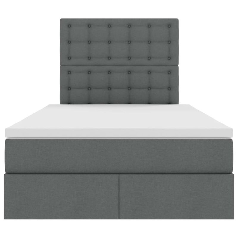 Casa si Gradina - Mobilier - Paturi si accesorii - Paturi - Pat cu storage Gri inchis 120 x 200 cm Piele artificiala - Infinity.ro