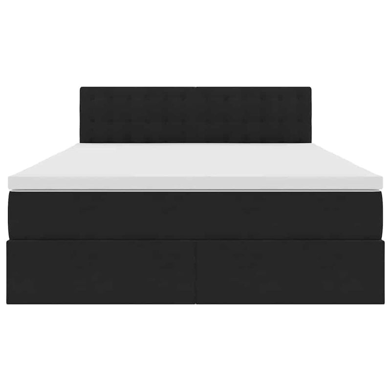 Casa si Gradina - Mobilier - Paturi si accesorii - Paturi - Pat cu storage cu saltea Negru 140 x 190 cm Catifea - Infinity.ro